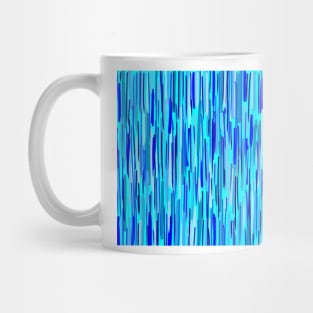 Blue Rain Brushstrokes Abstract Mug